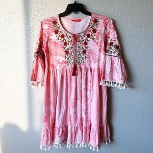 Indo Era size M boho embroidered dress